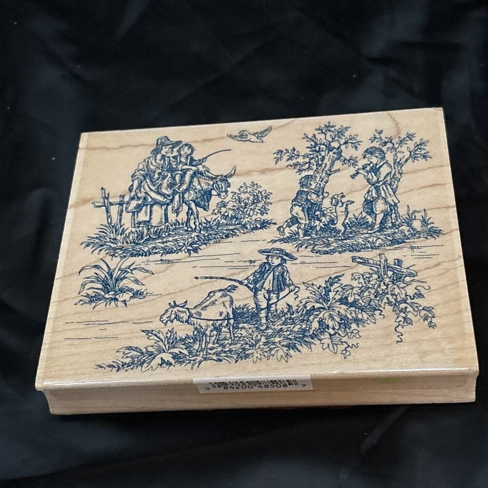 All Night Media TOILE Victorian Rubber Stamp French English Cottage Country 5”